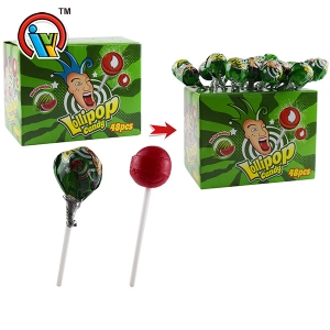 Mới! kẹo kẹo mút cứng trái cây với kẹo cao su bong bóng