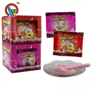 kẹo bột chua vị trái cây với kẹo ép