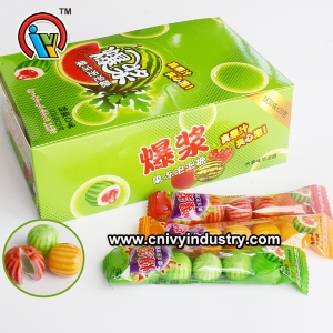 kẹo cao su bong bóng hình trái cây với mứt đầy