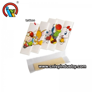 kẹo cao su bong bóng hương trái cây phổ biến có hình xăm