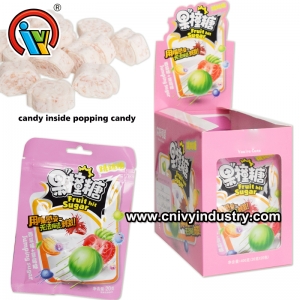 kẹo viên nén hương vị trái cây bên trong kẹo popping