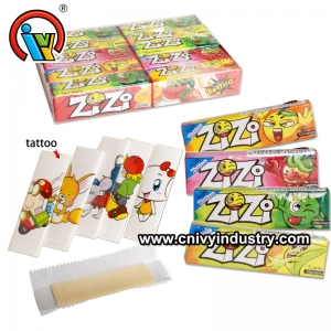 kẹo cao su bong bóng hương trái cây phổ biến có hình xăm