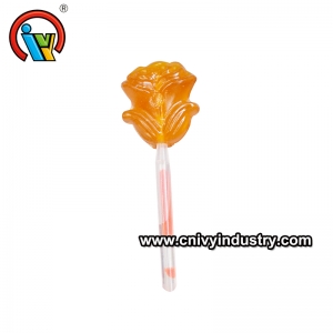 kẹo que huỳnh quang hoa hồng với kẹo popping