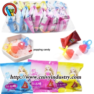 kẹo kẹo mút vòng với kẹo popping