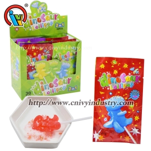 khủng long kẹo kẹo mút với kẹo popping