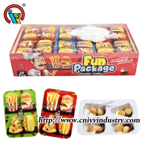 bánh quy sô cô la với mứt cho trẻ em

