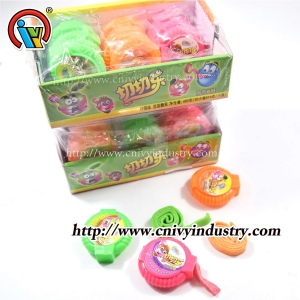 Cuộn kẹo cao su bong bóng với hộp hiển thị đôi